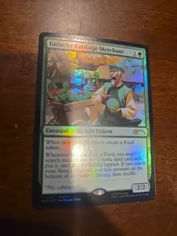 Magic The Gathering Unlucky Cabbage Merchant Foil Promo 0003 - Image 1