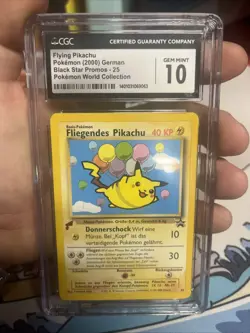 2000 Pokemon World Collection Flying Pikachu #25 German PSA 10 GEM MINT - Image 2