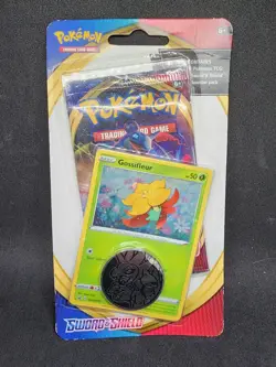 Pokemon Sword and Shield Booster Pack Glossifleur & Coin Brand New Sealed - Image 1
