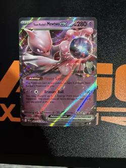 Team Rocket's Mewtwo EX 081/182 Double Rare Pokemon Destined Rivals - NM - Image 1