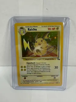 Pokemon Vintage WOTC Raichu Fossil 14/62 Holo Rare Unlimited - Image 1
