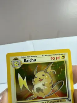 Pokemon Vintage WOTC Raichu Fossil 14/62 Holo Rare Unlimited - Image 3