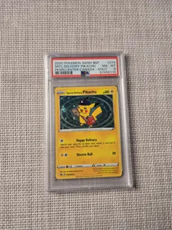 2020 POKEMON SWSH BLACK STAR PROMO #074 SPECIAL DELIVERY PIKACHU-HOLO PSA 8 - Image 1