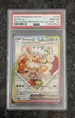 2025 POKEMON SVP EN-SV BLACK STAR PROMO #174 EEVEE EX PSA 10 Gem Mint - Image 1
