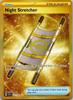 Night Stretcher 251/191 SV08: Surging Sparks Gold Hyper Rare Pokemon - Image 1