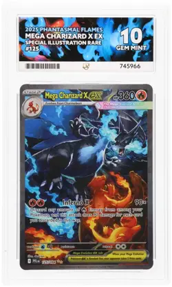 Pokemon Mega Charizard X ex 125/094 Phantasmal Flames Perfect ACE GEM MINT 10 - Image 4