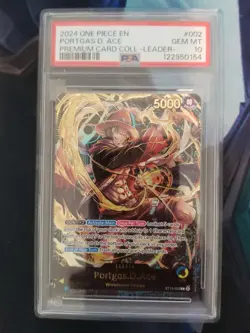 Portgas.D.Ace - ST13-002 - Leader - Foil - NM - English - One Piece - PSA 10 - Image 1