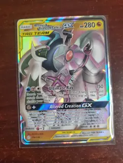 Pokemon TCG Arceus & Dialga & Palkia GX 156/236 Cosmic Eclipse Ultra Rare Card - Image 1