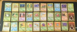 Vintage Pokemon TCG Lot 30 WOTC era cards: Base Set + Other Old Cards - Image 1