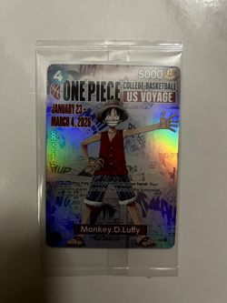 One Piece College Basketball US Voyage Luffy Card IN HAND - MINT - UNOPENED - Image 4