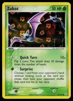 Pokemon Card - Zubat Hidden Legends 83/101 Common Reverse Holo - Image 1
