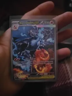 Mega Charizard X EX 125/094 Phantasmal Flames Pokemon Brazil Pack Fresh Card NM+ - Image 1