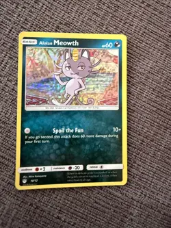 Alolan Meowth 10/12 - McDonald's Promo Holo Pokemon Card [LP-] - Image 1