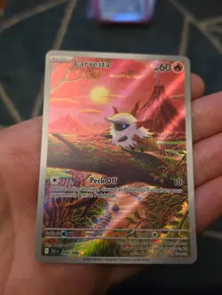 Pokemon TCG Larvesta Card Full Art Black Bolt Illustration Rare Holo Eng 099/086 - Image 2
