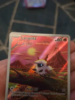 Pokemon TCG Larvesta Card Full Art Black Bolt Illustration Rare Holo Eng 099/086 - Image 3