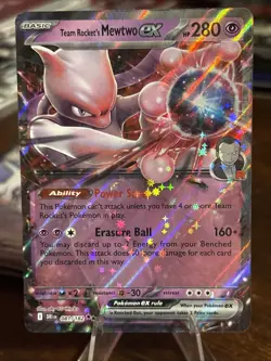Pokemon TCG Team Rockets Mewtwo EX Double Rare Card 081/182 Destined Rivals - Image 1