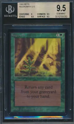 Beta Regrowth BGS 9.5 Graded Magic MTG (5050) -magicgraders- - Image 1