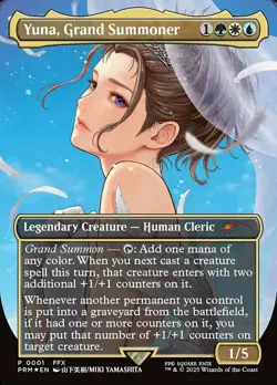 1 x Yuna, Grand Summoner - Foil - Borderless - WPN25 - Unique & Misc. Promos - H - Image 1