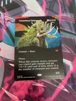 MTG - CRATERHOOF BEHEMOTH - BORDERLESS - MYTHIC - TDM - NM - Image 1