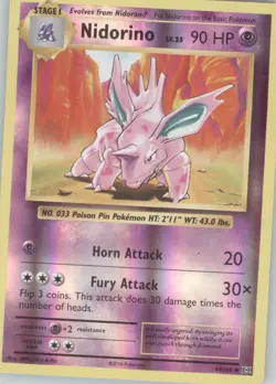 Nidorino Reverse Holo Pokemon tcg XY - Evolutions #44/108 - Image 1