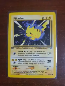 Pokemon Card - Pikachu Neo Genesis 1st Edition 70/111 Common - Image 1