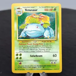 Venusaur Base Set Holo 15/102 Unlimited WOTC Pokemon TCG 1999 Rare NM Vintage - Image 1