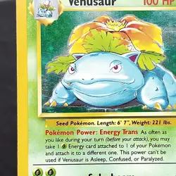 Venusaur Base Set Holo 15/102 Unlimited WOTC Pokemon TCG 1999 Rare NM Vintage - Image 2