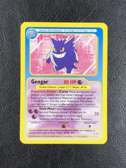 Gengar C 08 - Funskool Pokemon TCG - 2004 - LP - SAFE SHIP - Image 1