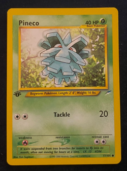 Pokemon TCG Pineco Neo Destiny 77/105 Regular LP - Image 1