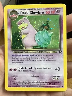 2000 Pokemon TCG - Dark Slowbro 12/82 Holo Rare- Team Rocket Unlimited Holo Rare - Image 1