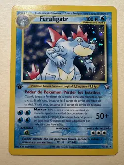Pokemon Feraligatr 1st Edition Neo Genesis 4/111 Holo Rare Spanish - Image 2