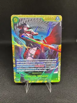 Dracule Mihawk Secret (SEC) OP14-119 The Azure Sea's Seven English Foil LP - Image 1