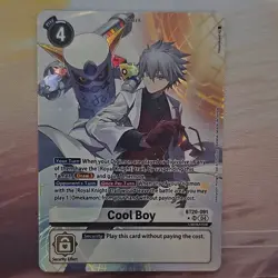 Digimon Card Game Cool Boy Tamer Card BT20-091 SD Holo (Alternate Art) - Image 1