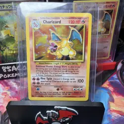Pokemon TCG Charizard Base Set Holo Unlimited Rare Card 4/102 - Image 1