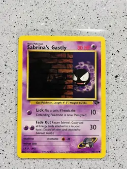Sabrina’s Gastly 96/132 Gym Challenge Regular Pokemon Card - LP💎 - Image 2