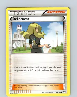 Pokemon TCG Delinquent XY BREAKpoint 98/122 Regular Uncommon Card Played LP - Image 1
