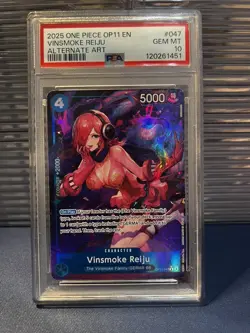 One Piece Card Game TCG Vinsmoke Reiju OP11-047 Alt Art PSA 10 English - Image 1