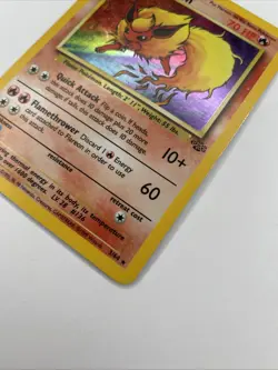 Pokemon TCG Flareon Holo Rare Jungle Card 3/64 German LP/MP - Image 2