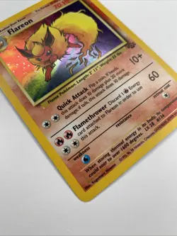 Pokemon TCG Flareon Holo Rare Jungle Card 3/64 German LP/MP - Image 5