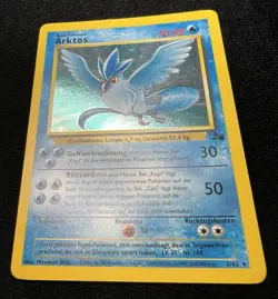 Arktos 2/62 Fossil Holo Rare German Pokemon Articuno Card WOTC - LP - Image 2