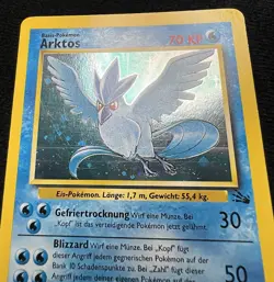 Arktos 2/62 Fossil Holo Rare German Pokemon Articuno Card WOTC - LP - Image 4