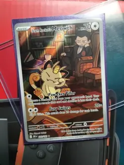 Pokemon TCG Team Rockets Meowth Card 203/182 Destined Rivals - Image 2