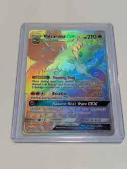 Pokemon TCG Volcarona GX Cosmic Eclipse Secret Rare Card 252/236 NM - Image 1
