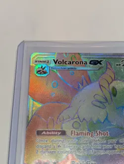 Pokemon TCG Volcarona GX Cosmic Eclipse Secret Rare Card 252/236 NM - Image 5