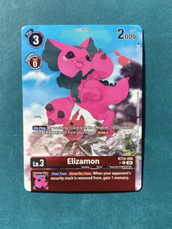 1x BT24-008 Elizamon Box Topper Alternate Art Time Stranger Digimon Card Game x1 - Image 1
