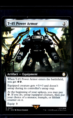 2024 MTG Magic the Gathering PIP Fallout Borderless #437 T-45 Power Armor T 45 - Image 1