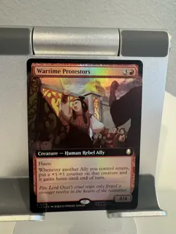 x1 Wartime Protestors - Foil - Extended Art R MTG Avatar: The Last Airbender M/N - Image 1