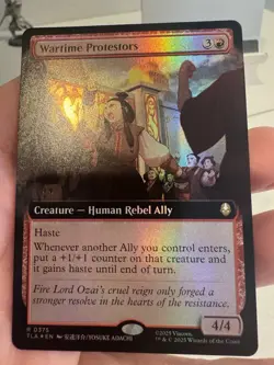 x1 Wartime Protestors - Foil - Extended Art R MTG Avatar: The Last Airbender M/N - Image 2