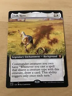 MTG Folk Hero Borderless Commander Legends: Battle for Baldur's Gate NM English - Image 1
