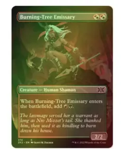 1x Burning-Tree Emissary - Foil - Borderless NM-Mint, English Double Masters 2x2 - Image 1